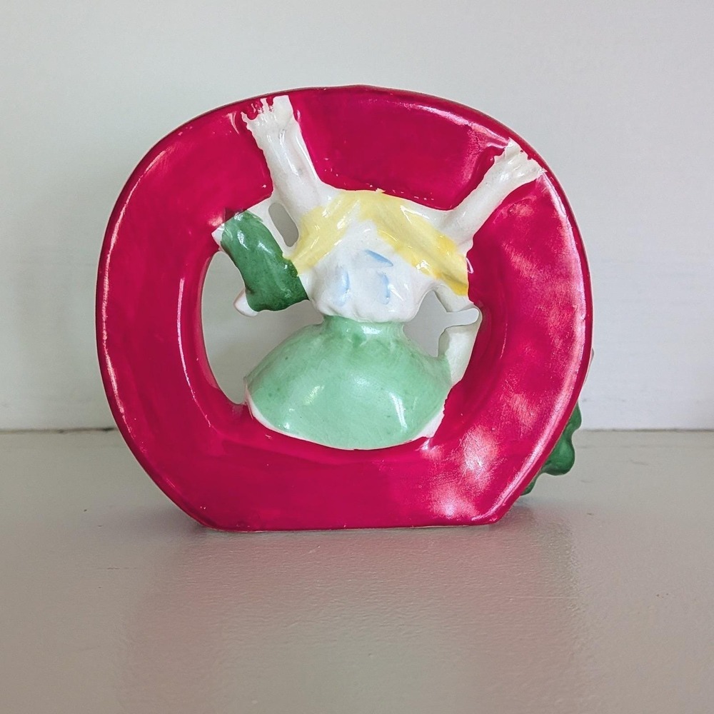 Vintage Tilso Japan Ceramic NOEL Christmas Kids Candle Holder Set 53/102 Kitsch - Picture 8 of 13